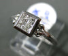 ESTATE .55CT PRINCESS DIAMOND 18K WHITE GOLD 3D INVISIBLE BEZEL ENGAGEMENT RING