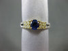 .85CT WHITE & FANCY YELLOW DIAMOND & SAPPHIRE 18KT TWO TONE GOLD ENGAGEMENT RING
