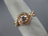 ESTATE .92CT WHITE & PINK DIAMOND 14K ROSE GOLD 3D INFINITY HALO ENGAGEMENT RING