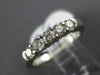 ESTATE .56CT ROUND DIAMOND 14KT WHITE GOLD 3D CLASSIC 5 STONE ANNIVERSARY RING