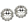 ESTATE .47CT ROUND DIAMOND 18KT WHITE GOLD 3D ROUND SHARE PRONG JACKET EARRINGS
