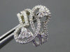 ESTATE LARGE 1.88CT DIAMOND 18KT WHITE GOLD 3D FLOWER LOVE KNOT CLIP ON EARRINGS