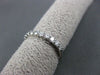 ANTIQUE .51CT ROUND DIAMOND 14KT WHITE GOLD SEMI ETERNITY RING BAND 2mm #21704