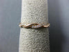 ESTATE .15CT DIAMOND 14K ROSE GOLD SWIRL INFINITY SEMI ETERNITY ANNIVERSARY RING