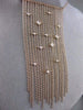 ESTATE LARGE .53CT DIAMOND 14KT ROSE GOLD 3D CHANDELIER BY THE YARD FUN NECKLACE