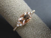 ESTATE 1.08CT DIAMOND & AAA MORGANITE 14KT ROSE GOLD SEMI ETERNITY CLUSTER RING