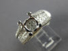 ESTATE LARGE 1.65CT DIAMOND 14K WHITE GOLD 3D CLASSIC SEMI MOUNT ENGAGEMENT RING