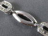 ANTIQUE 1CT ROUND DIAMOND 14K WHITE GOLD CLASSIC OVAL SATIN LINK BRACELET #11639