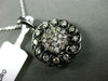 ESTATE .63CT FANCY DIAMOND 18KT BLACK GOLD 3D ETOILE FLOWER FLOATING PENDANT