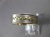 ESTATE 14KT WHITE & YELLOW GOLD HANDCRAFTED ROPE WEDDING BAND RING 7mm #23205