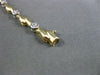 ESTATE .45CT DIAMOND 14KT WHITE & YELLOW GOLD BEZEL ETOILE FANCY TENNIS BRACELET