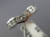 ESTATE .50CT DIAMOND 14KT WHITE GOLD V SHAPE CHANNEL ANNIVERSARY RING #14509