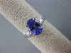 ESTATE 1.70CT DIAMOND & TANZANITE 14KT WHITE GOLD 3 STONE LUCIDA ENGAGEMENT RING