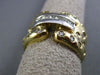 ESTATE LARGE .90CT DIAMOND 14KT 2 TONE GOLD ETOILE CHANNEL COCKTAIL RING #7287