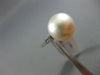 ANTIQUE LARGE .10CT DIAMOND & AAA SOUTH SEA PEARL PLATINUM 3D ENGAGEMENT RING