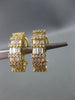ESTATE 1.75CT DIAMOND 14KT YELLOW GOLD BAGUETTE & ROUND HANGING EARRINGS 15722