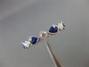 ESTATE .98CT DIAMOND & AAA SAPPHIRE 14KT WHITE GOLD 3D WEDDING ANNIVERSARY RING