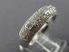 ESTATE WIDE 1.20CT DIAMOND 18KT WHITE GOLD 3D MULTI ROW COMFORT FIT RING #26459