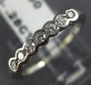 ESTATE .28CT DIAMOND 18KT WHITE GOLD SEMI BEZEL 7 STONE ANNIVERSARY RING #4434