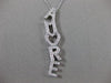ESTATE LARGE .70CT DIAMOND 14K WHITE GOLD FLOATING 'LOVE' 'AMORE' PENDANT #17866