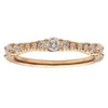 ESTATE .55CT DIAMOND 18KT ROSE GOLD 3D SEMI ETERNITY WEDDING ANNIVERSARY RING