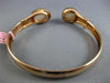 ESTATE .10CT DIAMOND & AAA MOON STONE 14KT ROSE GOLD TWO STONE BANGLE BRACELET