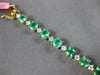 ESTATE 9.43CT DIAMOND & AAA EMERALD 18KT YELLOW GOLD 3D ROUND TENNIS BRACELET
