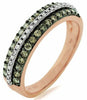 .60CT WHITE & CHOCOLATE FANCY DIAMOND 14KT WHITE & ROSE GOLD 3D ANNIVERSARY RING