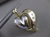 ESTATE MODERN ETOILE DIAMOND 14K WHITE YELLOW GOLD PUFF HEART PENDANT #17199