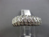 ESTATE WIDE 1.1CT DIAMOND 14K WHITE GOLD MULTI ROW WAVE WEDDING ANNIVERSARY RING