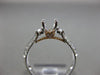 ESTATE .39CT DIAMOND 18KT TWO TONE GOLD 3 STONE HEART SEMI MOUNT ENGAGEMENT RING