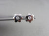 ANTIQUE .21CT DIAMOND 14KT WHITE GOLD FLOWER FLORAL EARRINGS E/F VVS #21638