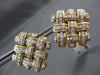 ESTATE LARGE GARAVELLI 1.68CT DIAMOND 18KT TWO TONE GOLD CLIP ON EARRINGS #21846