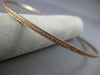 ESTATE .96CT DIAMOND 18KT ROSE GOLD 3D CLASSIC ETERNITY MILGRAIN BANGLE BRACELET