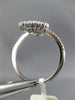 ESTATE WIDE .37CT DIAMOND & AAA RUBY 14KT WHITE GOLD 3D PAVE SEMI ETERNITY RING