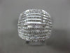 ESTATE LARGE 1.0CT DIAMOND 14KT WHITE GOLD 3D MULTI ROW CLASSIC ANNIVERSARY RING