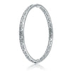ESTATE WIDE 6.46CT DIAMOND 14KT WHITE GOLD MULTI ROW INSIDE OUT BANGLE BRACELET