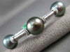 ESTATE LARGE .45CT DIAMOND & AAA TAHITIAN PEARL 18KT WHITE GOLD BANGLE BRACELET