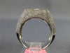 ESTATE LARGE .60CT DIAMOND 18KT WHITE GOLD ROUND & PRINCESS INVISIBLE MENS RING
