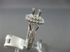 ESTATE LARGE .93CT DIAMOND 14K WHITE GOLD DOUBLE HALO SEMI MOUNT ENGAGEMENT RING