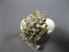 ESTATE EXTRA LARGE 1.5CT ROUND CUT DIAMOND 14K YELLOW GOLD CLUSTER COCKTAIL RING