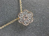 ESTATE .42CT DIAMOND 14K ROSE GOLD CLASSIC FLOWER FILIGREE BY THE YARD PENDANT