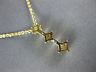 ESTATE .42CT PRINCESS CUT DIAMOND 14K YELLOW GOLD 3 STONE JOURNEY PENDANT #16728