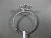 ESTATE .25CT ROUND DIAMOND 14K WHITE GOLD 3D CLASSIC FLOWER ROPE LOVE FUN RING