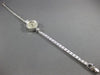 ESTATE BENRUS .75CT OLD MINE DIAMOND 14K WHITE GOLD 3D ROUND TENNIS WATCH #26622