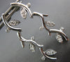 ESTATE .40CT DIAMOND 14K WHITE GOLD MULTI LEAF ELONGATED HANGING EARRINGS #21077