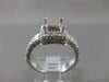 ESTATE WIDE 1.67CT DIAMOND 14KT WHITE GOLD HALO SEMI MOUNT ENGAGEMENT RING #2874