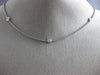ESTATE EXTRA LARGE 1.30CT DIAMOND 14KT WHITE GOLD 15 STONE BY THE YARD NECKLACE