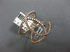 ESTATE WIDE .40CT DIAMOND 14KT ROSE GOLD 3D OVAL INFINITY LOVE KNOT FUN RING