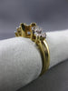 ESTATE .50CT DIAMOND 14K YELLOW GOLD 3D CLASSIC ROUND & PRINCESS ENGAGEMENT RING